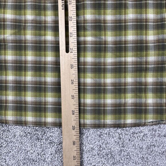 Prana Shirt Mens Extra‎ Large Button Up Plaid Breathable Outdoors Mesh Green - Picture 14 of 16